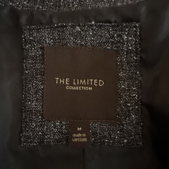 The Limited Collection Gray Plaid Belted Vintage Jacket Size Medium - Picture 4 of 4